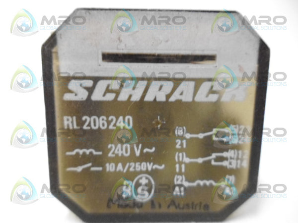 SCHRACK RL206240 RELAY 240V UNMP