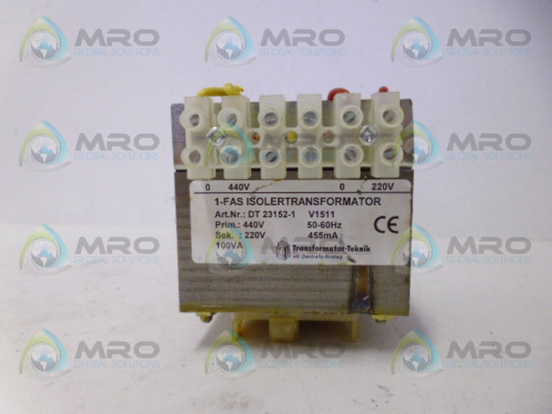 TRANSFORMATOR-TEKNIK DT23152-1 TRANSFORMER NSNP