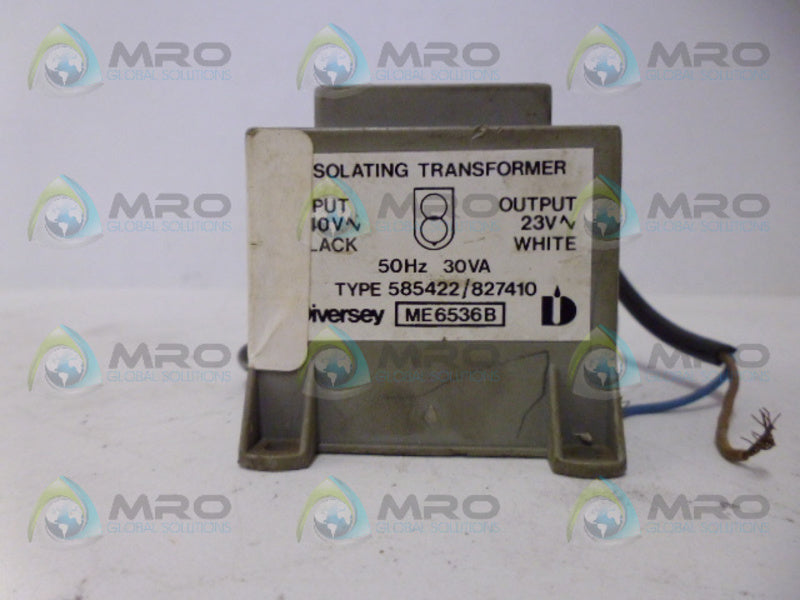 DIVERSEY ME6536B ISOLATING TRANSFORMER UNMP