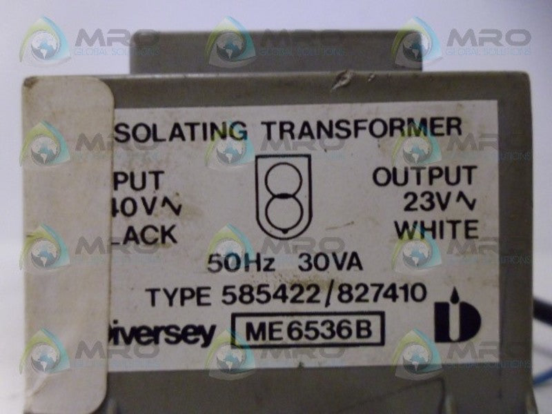 DIVERSEY ME6536B ISOLATING TRANSFORMER UNMP