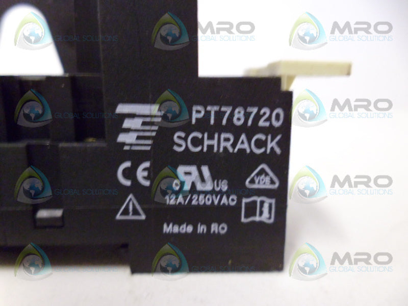 SCHRACK PT78720 RELAY SOCKET NSNP