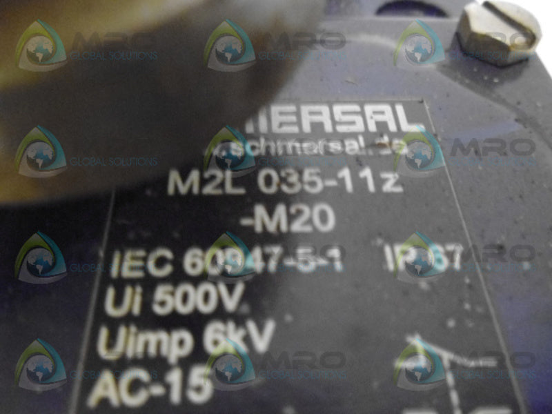 SCHMERSAL M2L035-11Z-M20 LIMIT SWITCH UNMP