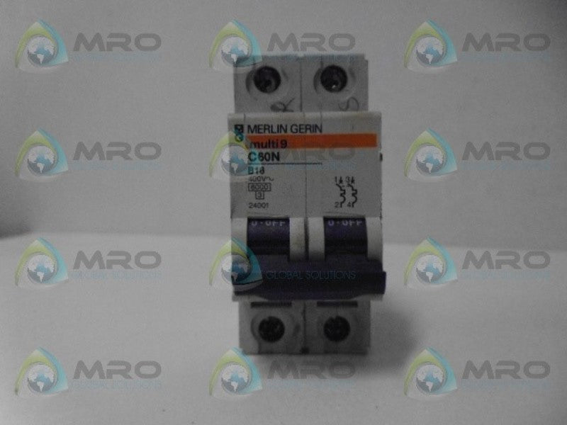 MERLIN GERIN C60N B16 CIRCUIT BREAKER 2P 16A UNMP