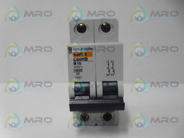 MERLIN GERIN C60HB B16 CIRCUIT BREAKER 2P 16A NSNP