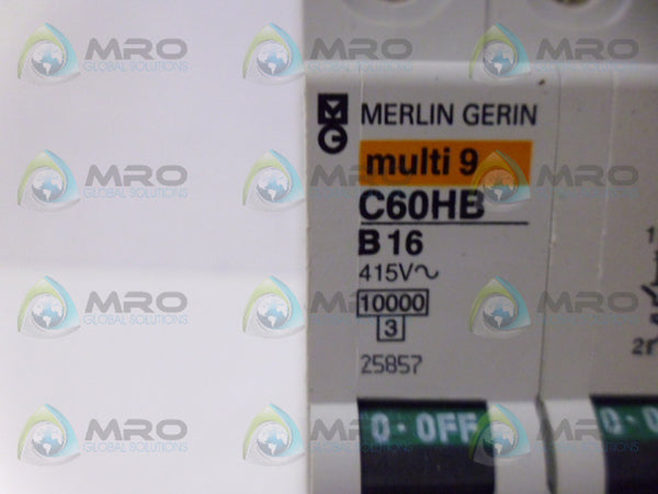 MERLIN GERIN C60HB B16 CIRCUIT BREAKER 2P 16A NSNP