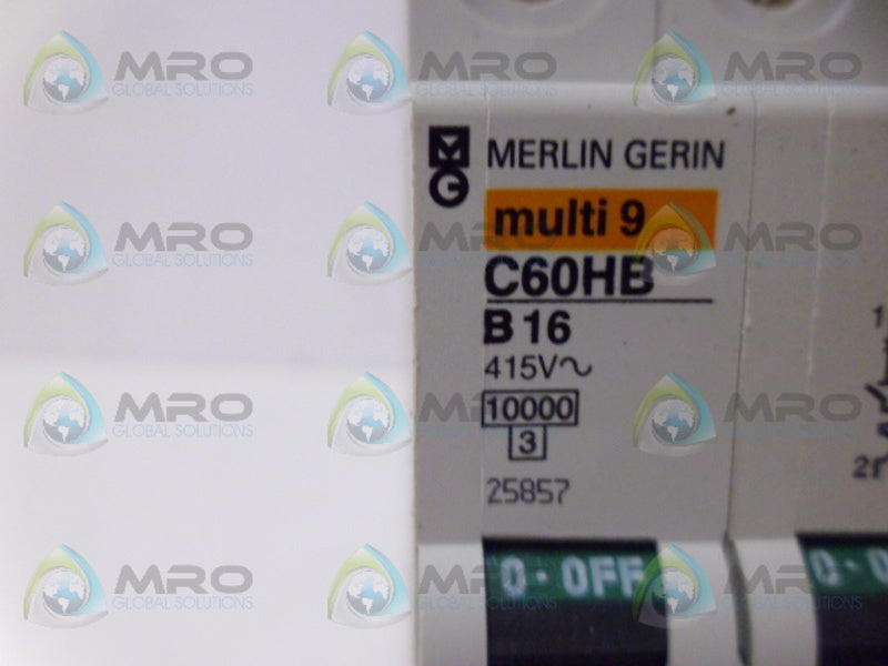 MERLIN GERIN C60HB B16 CIRCUIT BREAKER 2P 16A NSNP