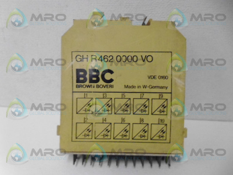 BROWN BOVERI GHR4620000VO TIME DELAY RELAY UNMP