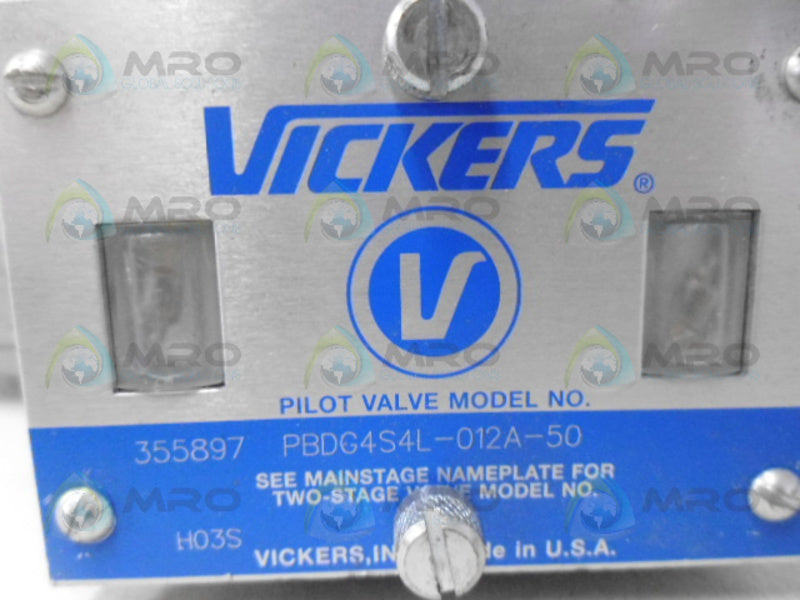 VICKERS PBDG4S4L-012A-50 DIRECTIONAL PILOT VALVE NSNP