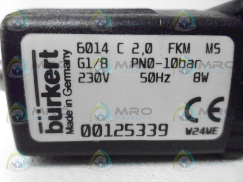BURKERT 6014-C-2.0-FKM-MS SOLENOID VALVE NSNP