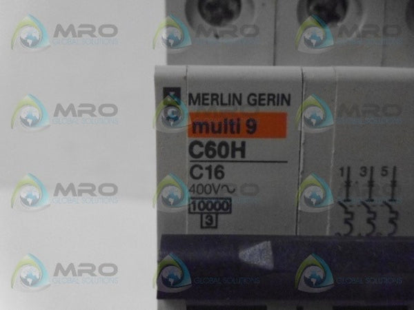 MERLIN GERIN C60H C16 CIRCUIT BREAKER 3P 16A NSNP