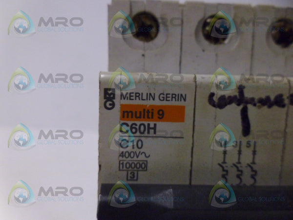 MERLIN GERIN C60H C10 CIRCUIT BREAKER 3P 10A UNMP