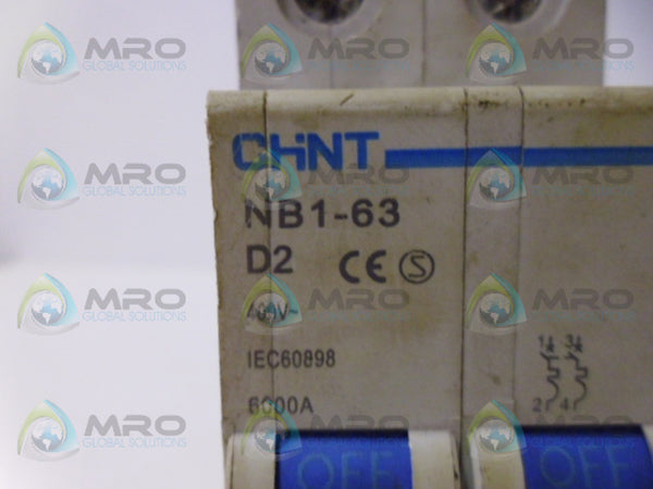 CHINT MB1-63 D2 CIRCUIT BREAKER 2P UNMP