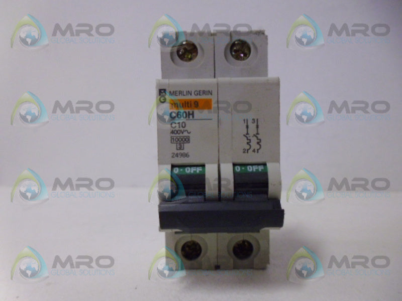 MERLIN GERIN C60H C10 CIRCUIT BREAKER 2P 10A UNMP