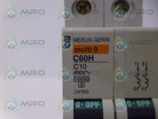 MERLIN GERIN C60H C10 CIRCUIT BREAKER 2P 10A UNMP