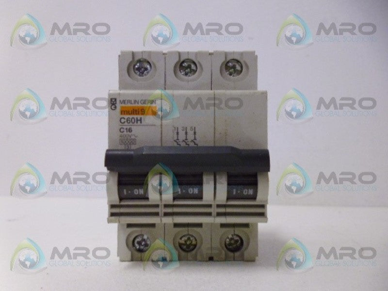 MERLIN GERIN C60H C16 CIRCUIT BREAKER 3P 16A UNMP