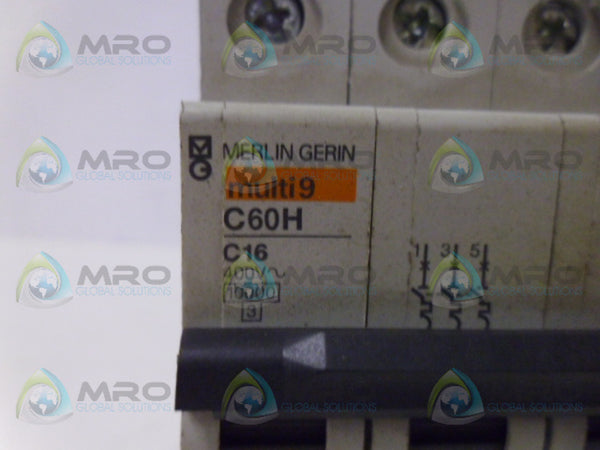MERLIN GERIN C60H C16 CIRCUIT BREAKER 3P 16A UNMP