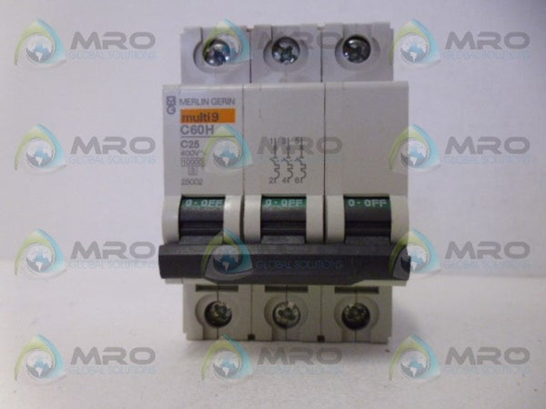 MERLIN GERIN C60H C25 CIRCUIT BREAKER 3P 25A NSNP