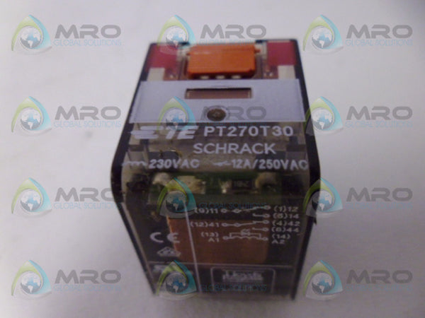 SCHRACK PT270T30 RELAY 230VAC UNMP