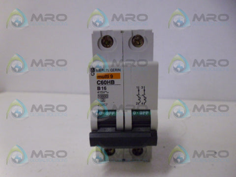 MERLIN GERIN C60HB B16 CIRCUIT BREAKER 2P 16A NSNP