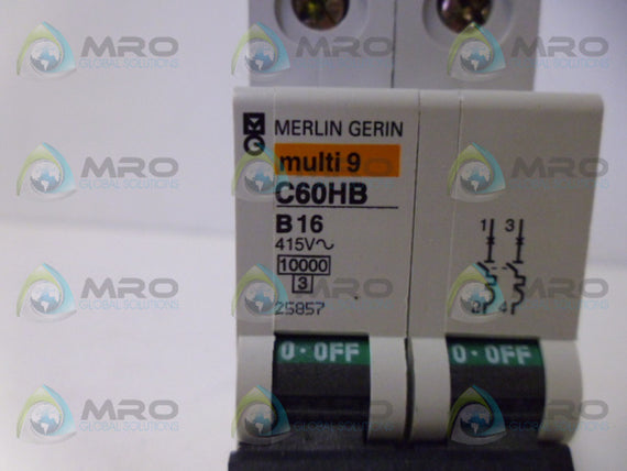 MERLIN GERIN C60HB B16 CIRCUIT BREAKER 2P 16A NSNP