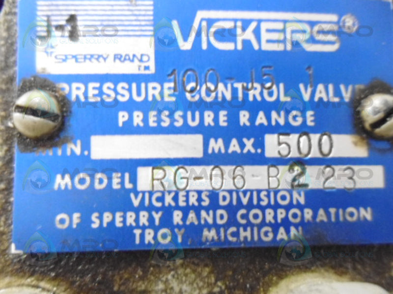 VICKERS RG-06-B223 PRESSURE RELIEF VALVE UNMP