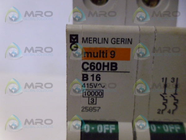 MERLIN GERIN C60HB B16 CIRCUIT BREAKER 2P 16A NSMP
