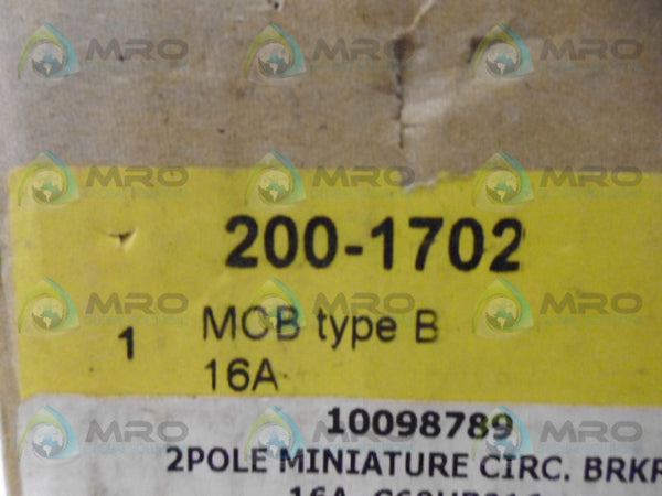 MERLIN GERIN C60HB B16 CIRCUIT BREAKER 2P 16A NSMP