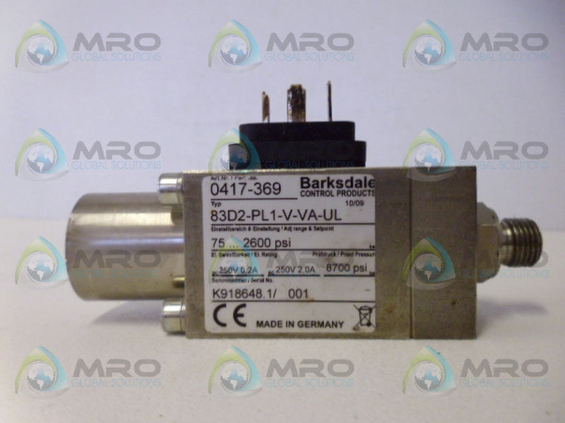 BARKSDALE 0417-369 VALVE UNMP