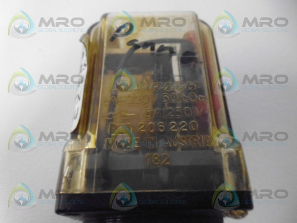 SCHRACK 206220 RELAY 220V UNMP