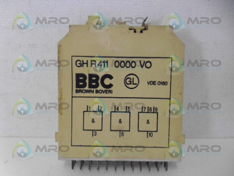 BROWN BOVERI GH R 411 0000 VO OUTPUT CARD UNMP