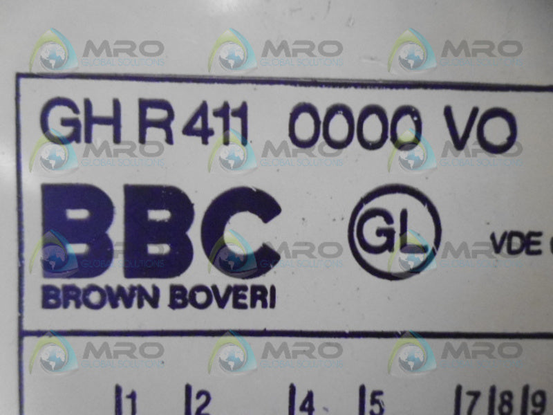 BROWN BOVERI GH R 411 0000 VO OUTPUT CARD UNMP
