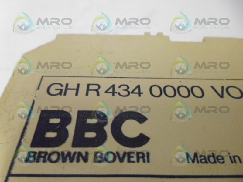 BROWN BOVERI GH R 434 0000 VO INPUT MODULE UNMP