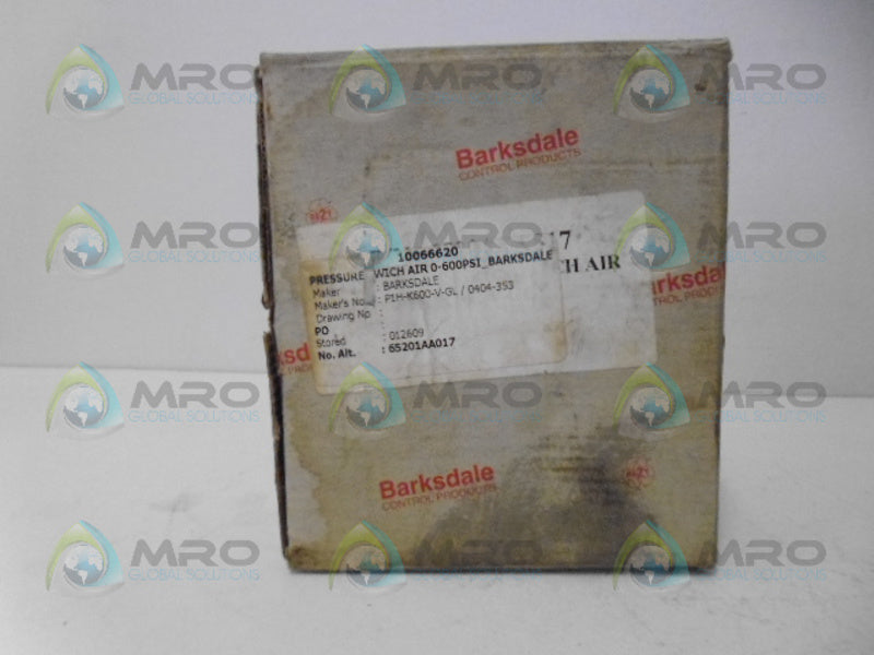 BARKSDALE P1H-K600-V-GL SWITCH NSMP