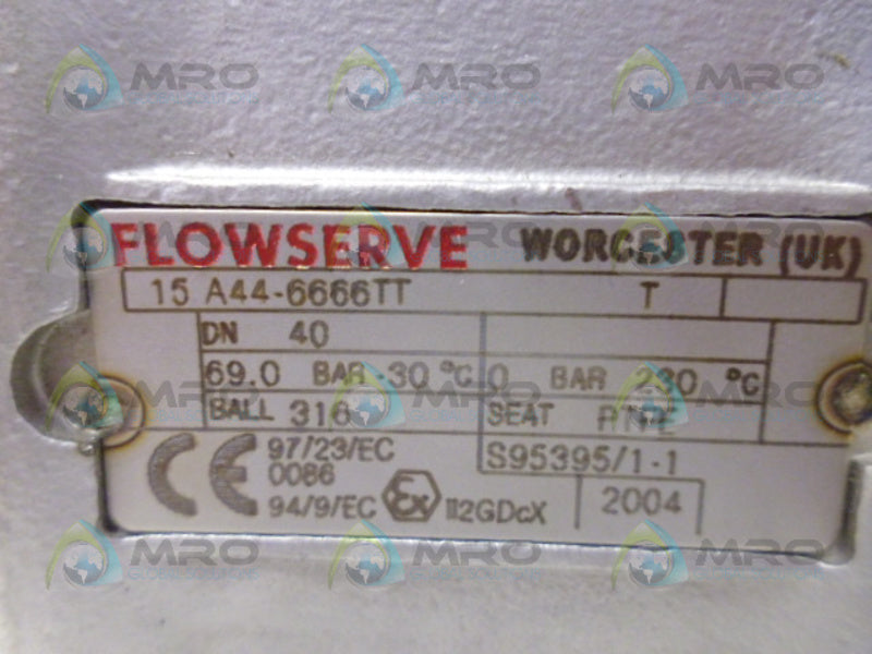 FLOW SERVE 15A44-6666TT BALL VALVE (AS PICTURED) NSNP
