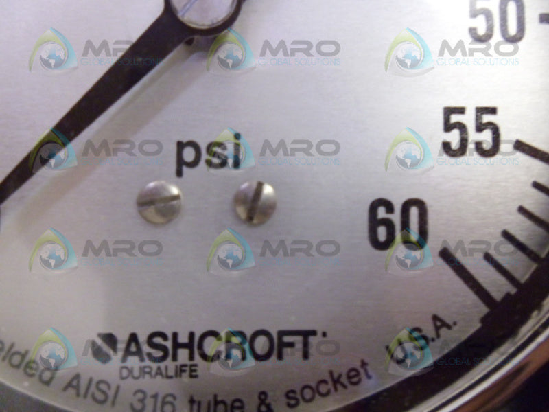 ASHCROFT 351009SW02L0/60 GUAGE 60PSI NSMP