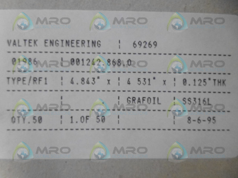 HOFLAND DELTAFLEX 69269 FLANGE SEAL NSMP