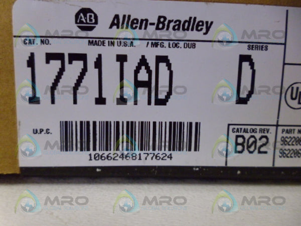 ALLEN BRADLEY 1771-IAD SER. D DATE: 1998  NSFS