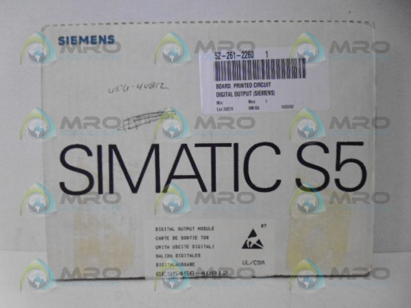 SIEMENS SIMATIC S5  6ES5456-4UB12 OUTPUT MODULE NSMP