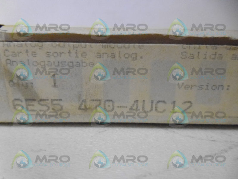SIEMENS SIMATIC S5 6ES5470-4UC12 ANALOG OUTPUT MODULE NSMP