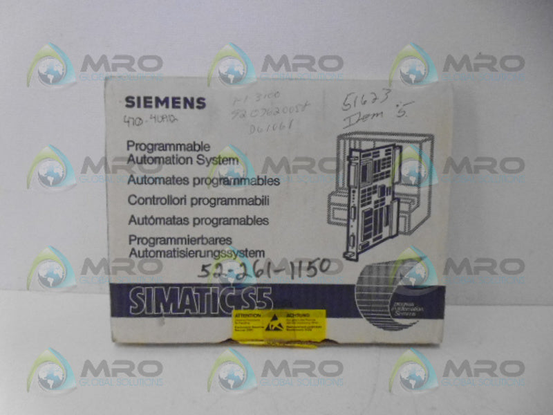 SIEMENS SIMATIC S5 6ES5470-4UA12 ANALOG OUTPUT MODULE NSMP