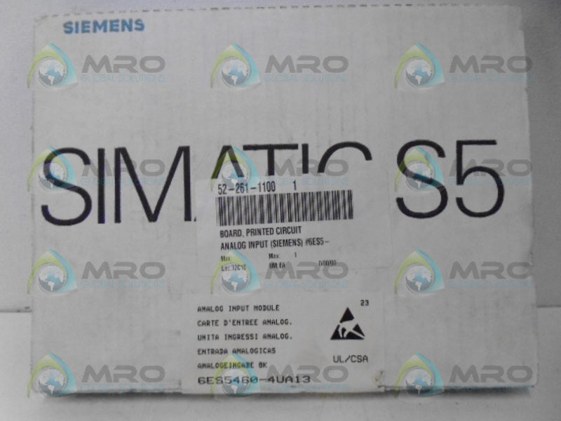SIEMENS SIMATIC S5 6ES5460-4UA13 ANALOG INPUT MODULE NSFS