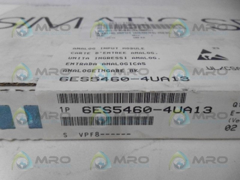 SIEMENS SIMATIC S5 6ES5460-4UA13 ANALOG INPUT MODULE NSFS