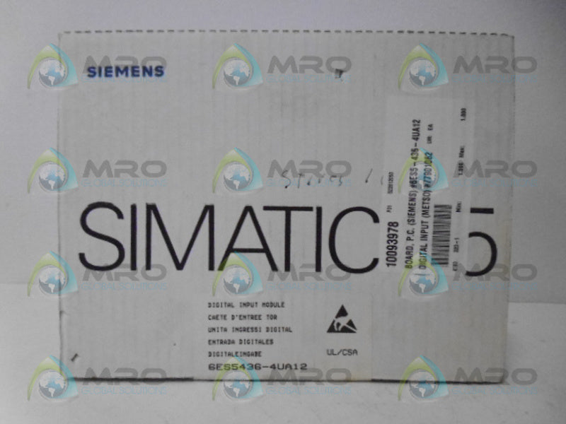 SIEMENS SIMATIC 6ES5436-4UA12 INPUT MODULE NSFS