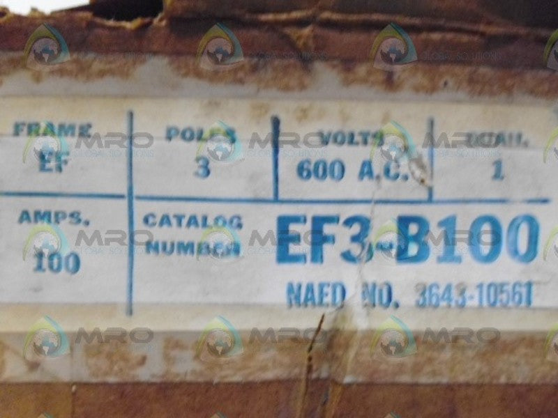 GOULD EF3-B100 CIRCUIT BREAKER NSMP