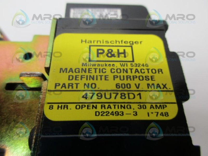 P & H 479U78D1 CONTACTOR NSMP