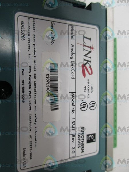 EUROTHERM DRIVES L5341 LINK CARD NSMP