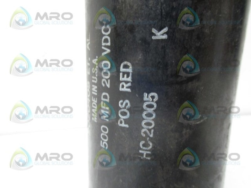 MALLORY HC-20005 CAPACITOR UNMP