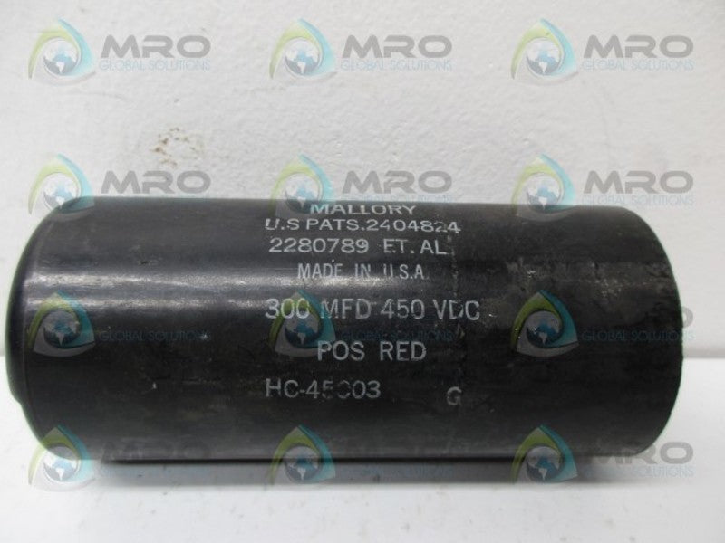 MALLORY HC45003 CAPACITOR UNMP