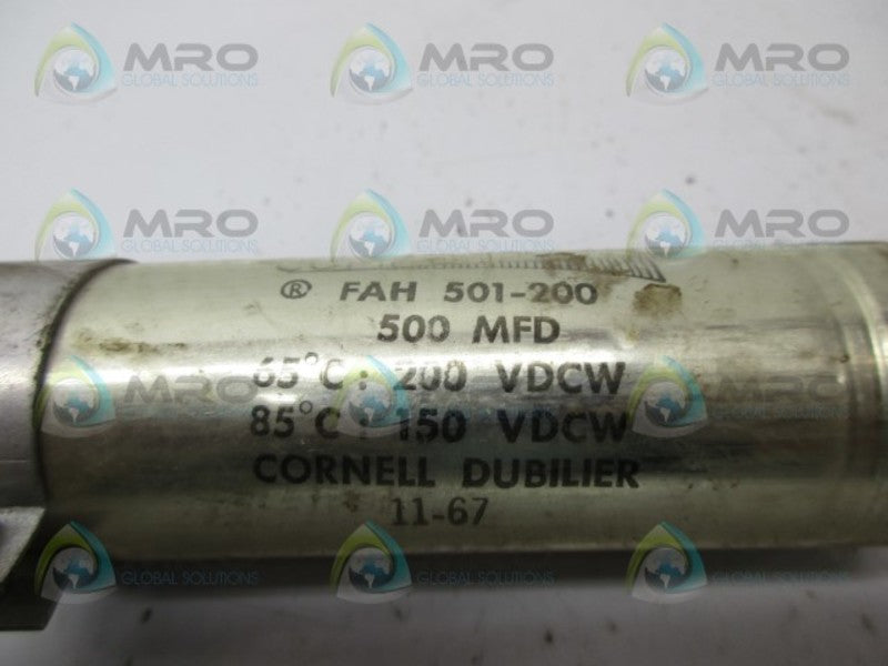 CORNELL FAH501-200  CAPACITOR UNMP