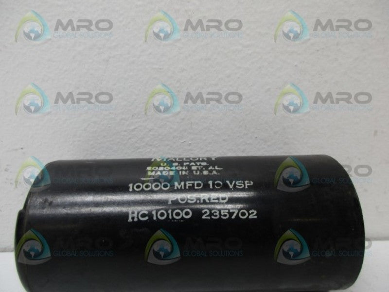 MALLORY HC10100 235702 CAPACITOR UNMP
